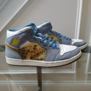 2007 Air Jordan 1 Retro Alpha White University Blue UNC 316269-142 Men 10 - Picture 1 of 11