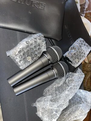 2 SAMSOM S1 MICROPHONE With Holder And Shure Bags NOS Open BOX You Get 2 Mics 2 - Image 1 of 4