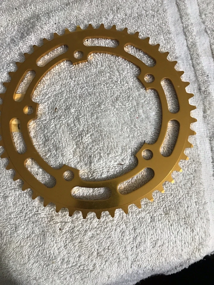 Shimano BMX / SS 47t  Gold Chainring-NEW / NOS Vintage old bmx - Image 1 of 4