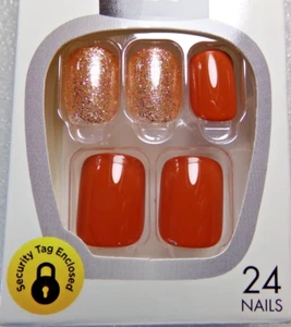 KISS  NAILS Burnished Orange Brown PRESS ON SHORT (Eat, Pray, Love) (Mistaken ID - Picture 1 of 3