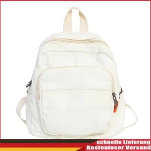 Fashion Women Solid Color Backpack Students Travel Canvas School Knapsack * - Bild 1 von 12