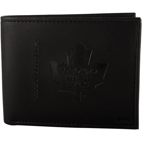 Men's Black Toronto Maple Leafs Hybrid Bi-Fold Wallet Cover