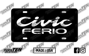 Honda Civic Ferio 1992-1995 JDM EG9 Vanity License Plate - Picture 1 of 1