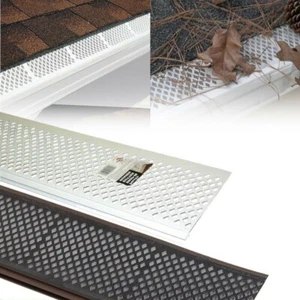 FILTRO BIANCO/MARRONE PROTEZIONE GRONDAIA Pack Coperture Snap-In Foglia Detriti TETTO Proteggi - Foto 1 di 3