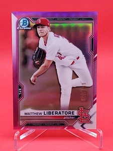 Matthew Liberatore 2021 Bowman Chrome Fuchsia Refractor 157/199 Cardinals - Picture 1 of 2