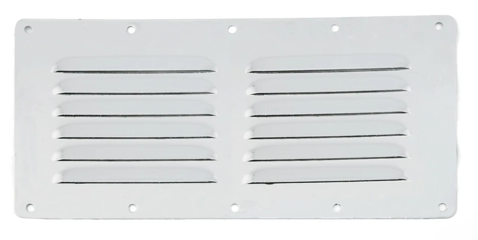 Edelstahl Lüftungsblech Gitter Kiemenblech Belüftung 230x115mm Stegblech M8057C