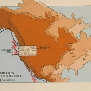 Vintage 1985 National Geographic "The shaping of a Continent" Map - Picture 1 of 4