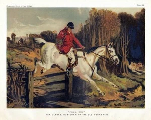 FOX HUNTING ON HORSEBACK WITH DOGS, FULL CRY, HUNTSMAN - Picture 1 of 1