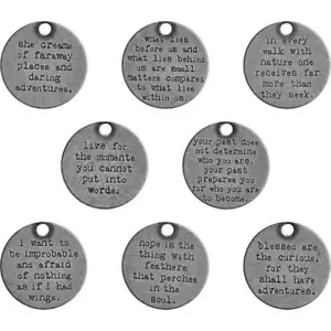 Tim Holtz Idea-ology Metal Quote Tokens 8pcs TH93691 - Picture 1 of 2