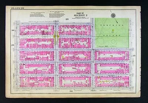 1921 Bromley New York City Map Manhattan Tompkins Square 4th-9th East Downtown - Picture 1 of 1