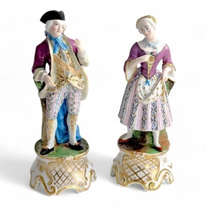 Coppia Di Porcellana Personaggi Attribuito A Jacob Petit Stile, Secolo Mid-19th - Picture 1 of 12