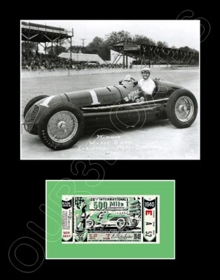 Wilbur Shaw 1940 Indy Winner 11X14 pantalla mate Indianapolis 500 ENVÍO GRATUITO Foto 1 de 4