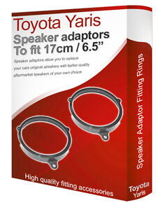 Toyota Yaris speaker adapter pods Front Door 17cm 6.5” fitting rings adaptors
