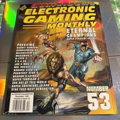 Electronic Gaming Monthly eternal champions Vol 6 No 12 Dec 1993 Magazine VGVF - Image 1 of 4