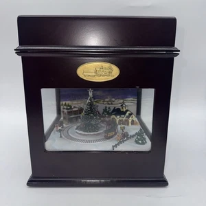 Mr. Christmas Symphony of Bells Animated Train Wood Music Box 50 Songs Works - Picture 1 of 13