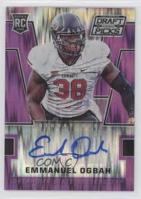 2016 Prizm Collegiate Draft Picks Purple Flash /99 Emmanuel Ogbah Rookie Auto RC - Image 1 of 2