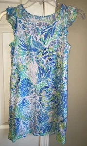 Lilly Pulitzer Ella dress in the "Shell of a Time" print Girls XL 12-14 - Picture 1 of 5