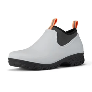 HISEA Women's Low Cut Rain Boots Waterproof Outdoor Garden Shoes Light Gray-US 7 - Picture 1 of 14