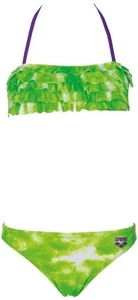 Arena Girls' Swimsuit Clouds Jr Bandeau, Green, 140 cm UK/USA26 - Picture 1 of 5