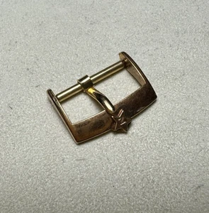 Fibbia ZENITH Stellina Buckle 18mm placcata Oro - Foto 1 di 2