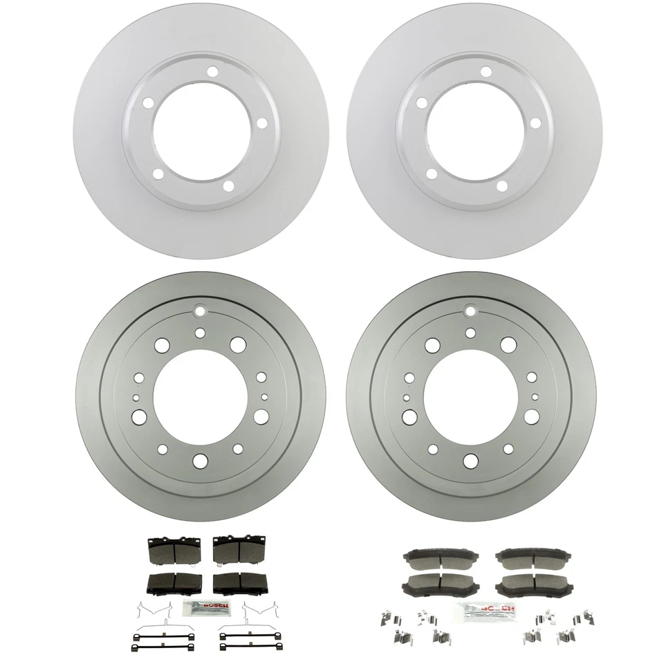 博世QuietCast前后转子蓝色陶瓷碟刹垫套件适用于LX470 4WD — 第 1/1 张图片