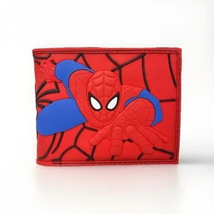Spiderman Silicone Wallet Web Design Marvel Hero Rubber Bifold Boys Gift New - Picture 1 of 9