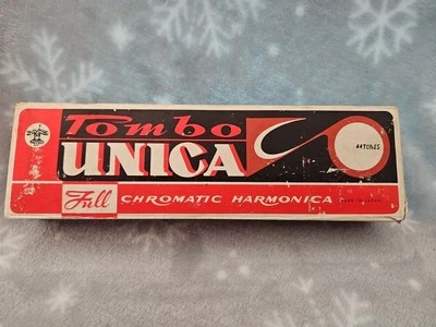 TOMBO Full Chromatic Harmonica 22 Holes Sliding Type 44 Tone No. 1244 Unica - Image 1 of 4