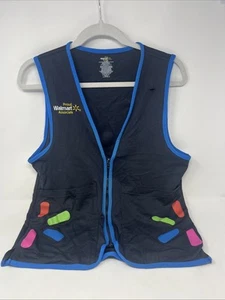 Walmart Proud Associate Uniform Vest Adult Gray Blue Spark Unisex Extra Small - Picture 1 of 8