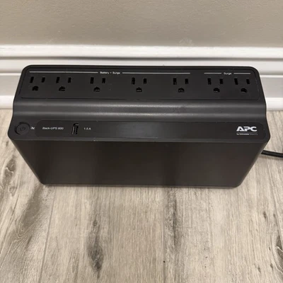 APC - Back-UPS 600VA 120V, 1 USB charging port, 7 NEMA outlets (2 surge)  - Image 1 of 4