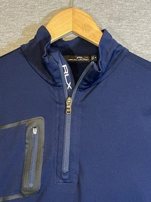 Pullover Ralph Lauren RLX Para Hombre Medio Elastizado Media Cremallera Rendimiento Ligero Foto 1 de 4