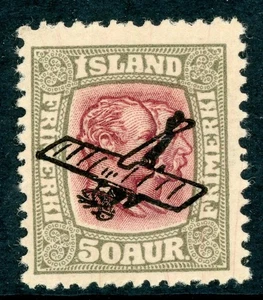 Iceland 1928 Airmail 50a Scott #C2 MNH K217 - Picture 1 of 6