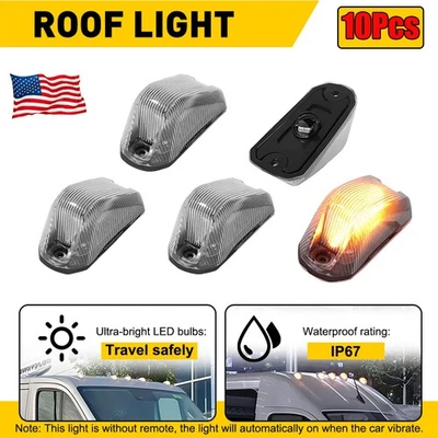 10Pcs Running Cab Roof Marker Lights Amber for 2014-23 Dodge RAM Promaster 3500 - Image 1 of 4