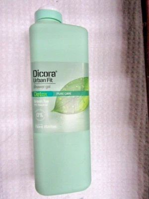 DICORA~URBAN FIT~DETOX~GREEN TEA~SHOWER GEL 25.4 OZ DISCONTINUED 3 - Image 1 of 2