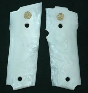 Empuñaduras Smith & Wesson Pearl para S&W M 59 459 559 659 resina blanca # dorado color mediano - Imagen 1 de 15