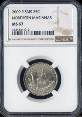 2009-P Northern Marianas Quarter NGC MS67 SMS Quality - Image 1 of 2