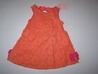 Gymboree Girls Dress Orange/Pink Floral Design w/Bows Sleeveless Size 3-6M NWT