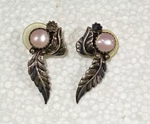 American West Sterling Ohrringe mit Birnenmutt, Vintage - Bild 1 von 4