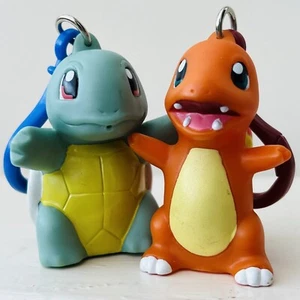 Vintage Pokemon Charmander Squirtle Keyring Figure Bundle 1998 Nintendo Applause - Picture 1 of 9