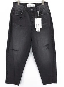 JOHN RICHMOND Mens Jeans W34 The 90's Distress Buttoned Dark Grey Washed - Picture 1 of 10