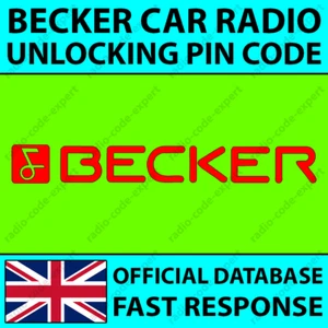 BECKER RADIO PIN CODE BMW CHRYSLER FERRARI MERCEDES PORSCHE AUDIO MEXICO TRAFFIC - Picture 1 of 3