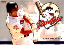2008 Pawtucket Red Sox Choice #1 Jeff Bailey Kelso Washington WA Baseball Card