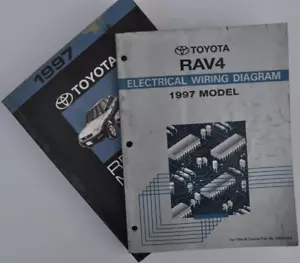 Toyota RAV4 1997 - manual de reparación + diagrama de cableado eléctrico (carrocería de fabricante original de la tienda) - Imagen 1 de 9
