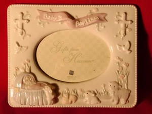 Gifts From Heaven Baby Boy Baptism Porcelain Decorative Picture Frame Russ * - Picture 1 of 3