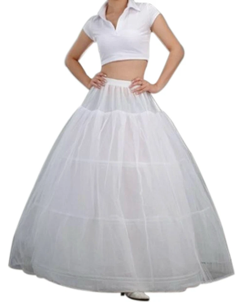HBH Brautmode Reifrock mit 3 Ringen/2 Tüll,Umfang ca.275cm mit elastischen Bund - Bild 1 von 1
