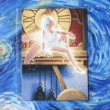 TINKERBELL RESTS ON CLOCK PETER PAN HILDERBRANDT 2 CARD 30 YEARS OF MAGIC 2A2