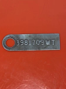Muncie 4 Speed ID Tag 3981709 WT  ORIGINAL - Bild 1 von 1