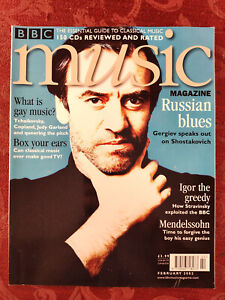 BBC MUSIC MAGAZINE février 2002 musique gay Valery Gergiev Isaac Stern