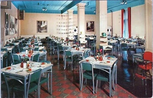 Cartolina McCleary Clinic & Hospital sala da pranzo Excelsior Springs Mo spedita - Foto 1 di 2