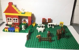 1996 LEGO DUPLO SET# 2694-MINI FARM & 2695-PONY CARRIAGE PLUS 24x24 BASEPLATE - Picture 1 of 10