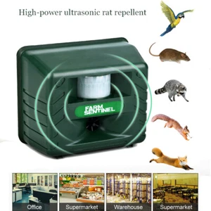Electronic Ultrasonic Pest & Animal Repeller Motion Sensor Fox Rat Repellent AU - Picture 1 of 12